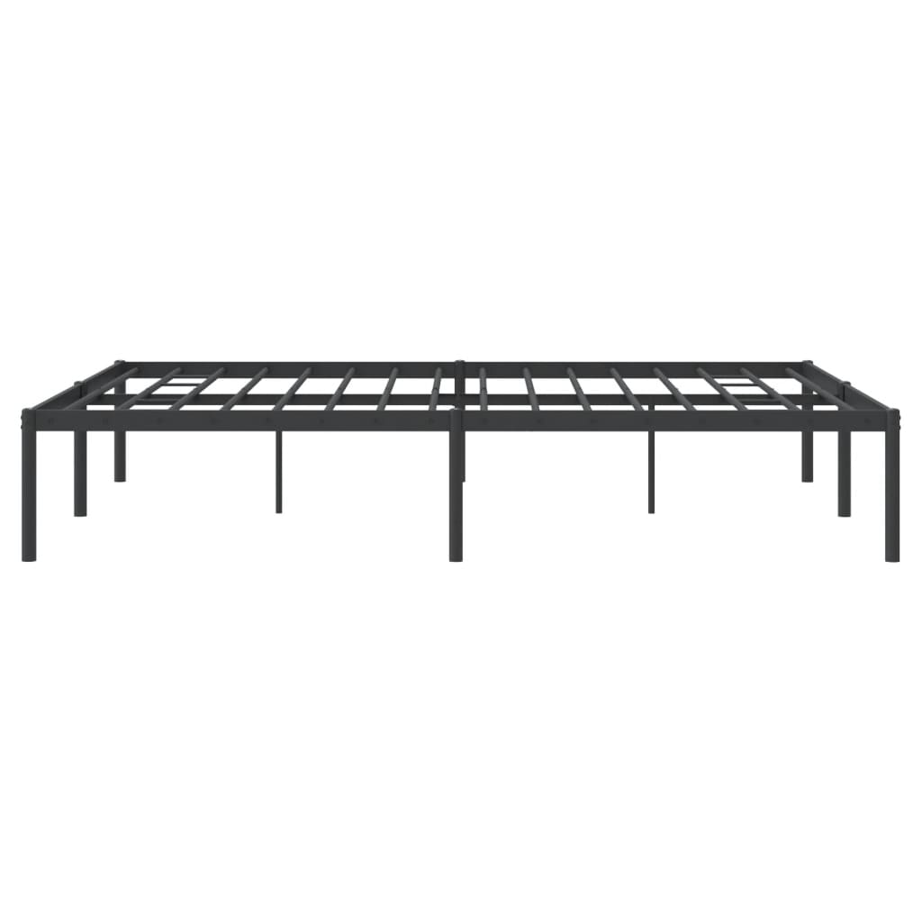 vidaXL Metal Bed Frame without Mattress Black 160x200cm