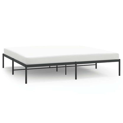 vidaXL Metal Bed Frame without Mattress Black 180x200cm