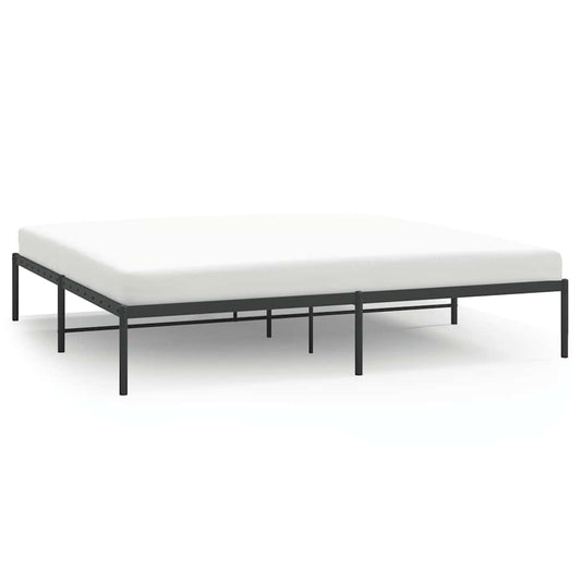 vidaXL Metal Bed Frame without Mattress Black 180x200cm