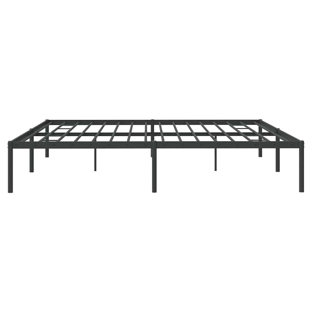 vidaXL Metal Bed Frame without Mattress Black 180x200cm