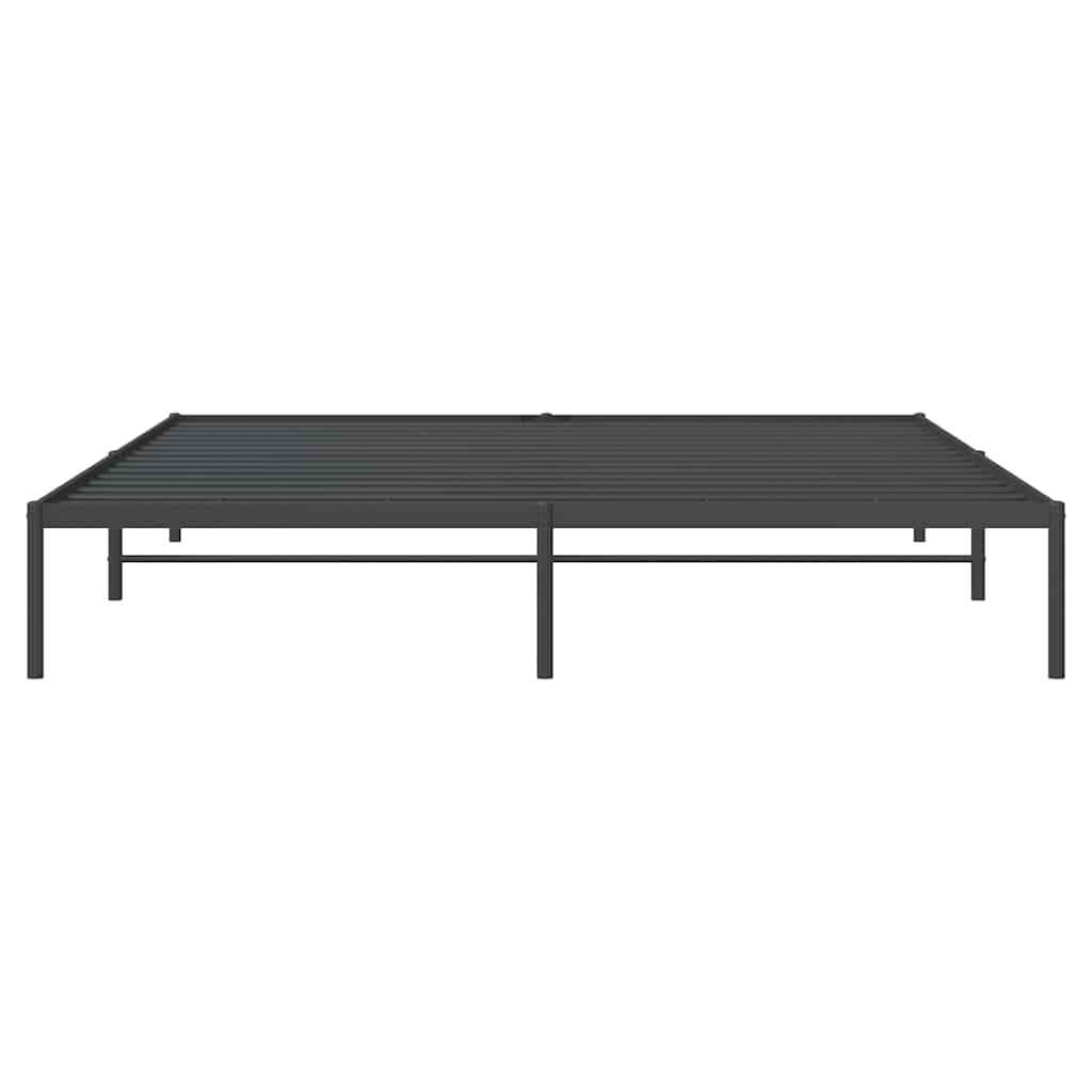 vidaXL Metal Bed Frame without Mattress Black 193x203cm
