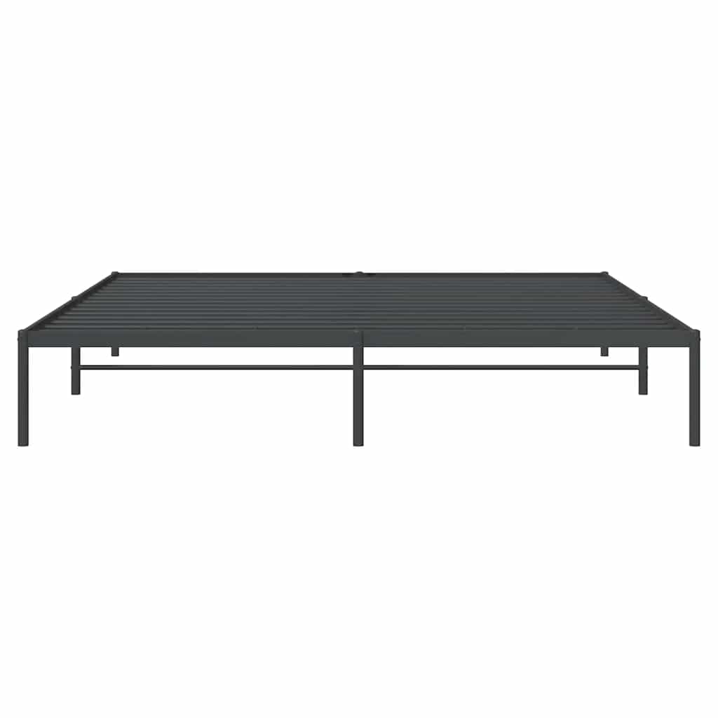 vidaXL Metal Bed Frame without Mattress Black 200x200cm