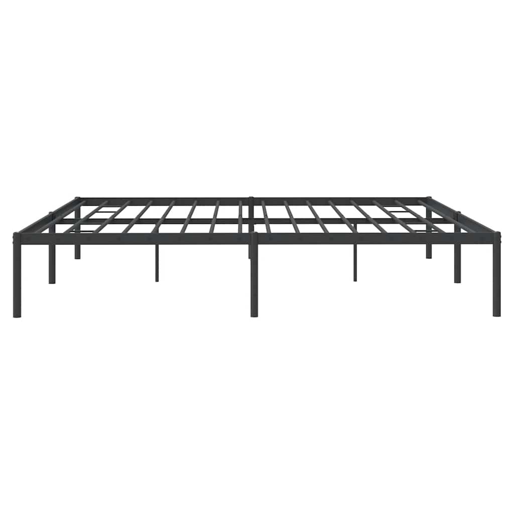 vidaXL Metal Bed Frame without Mattress Black 200x200cm