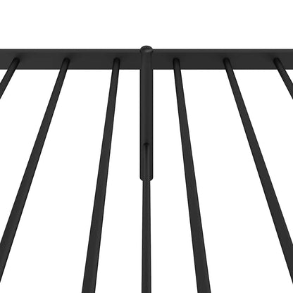 vidaXL Metal Bed Frame without Mattress with Headboard Black 80x200cm