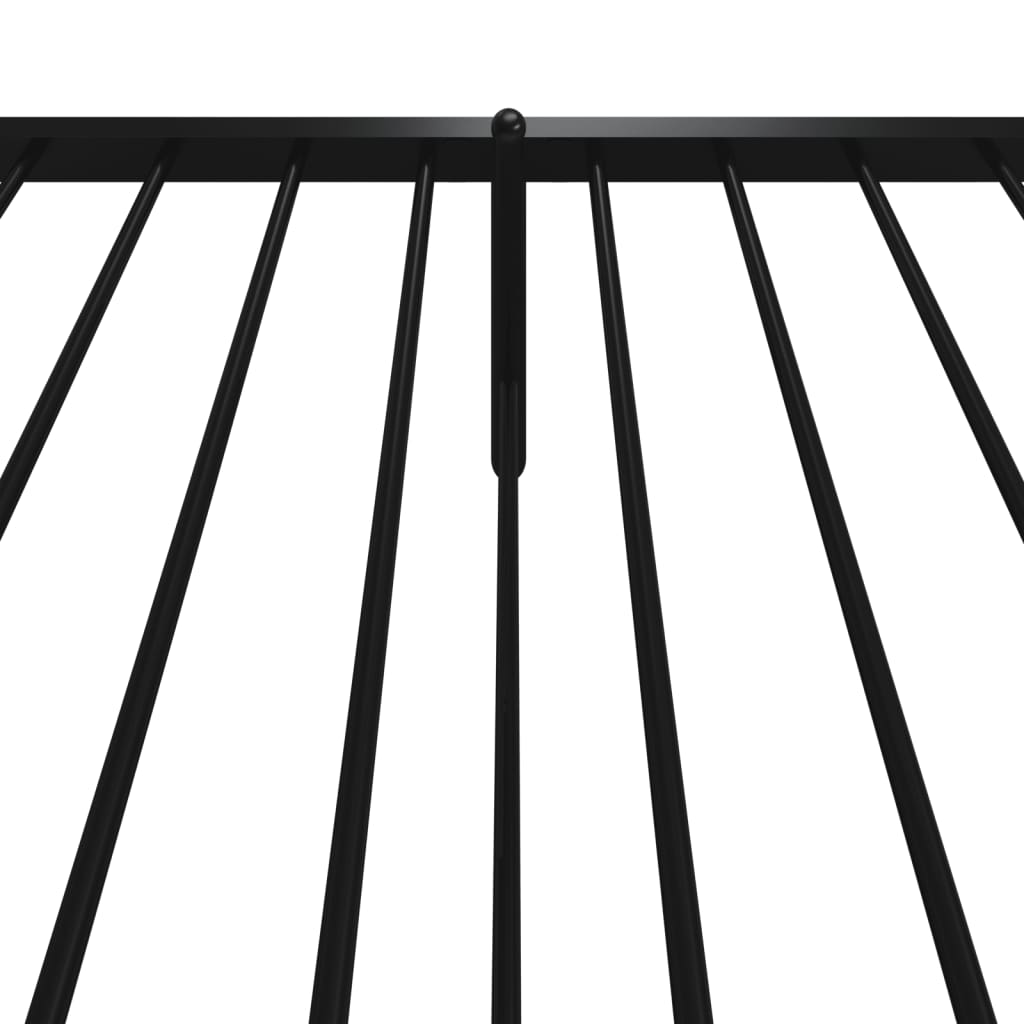 vidaXL Metal Bed Frame without Mattress with Footboard Black 90x200cm