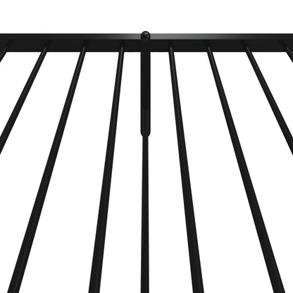 vidaXL Metal Bed Frame without Mattress with Footboard Black 90x200cm