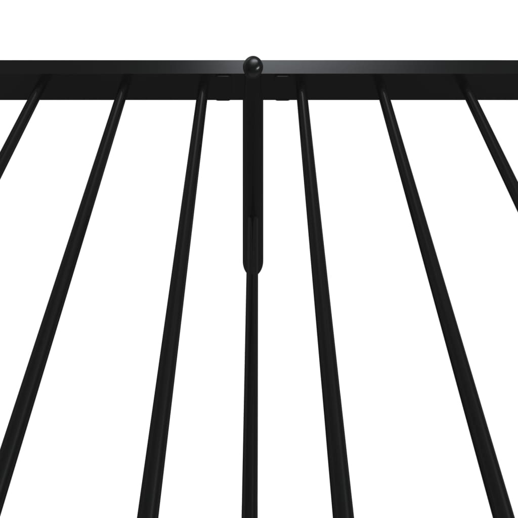 vidaXL Metal Bed Frame without Mattress with Footboard Black 107x203cm