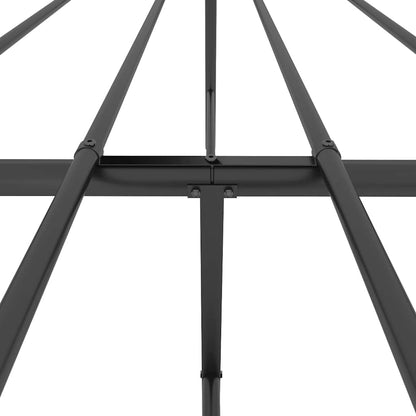 vidaXL Metal Bed Frame without Mattress with Footboard Black 135x190cm