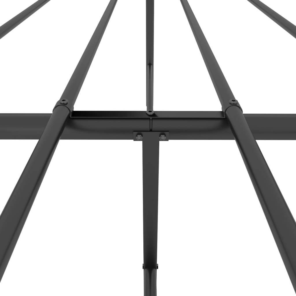 vidaXL Metal Bed Frame without Mattress with Footboard Black 140x200cm
