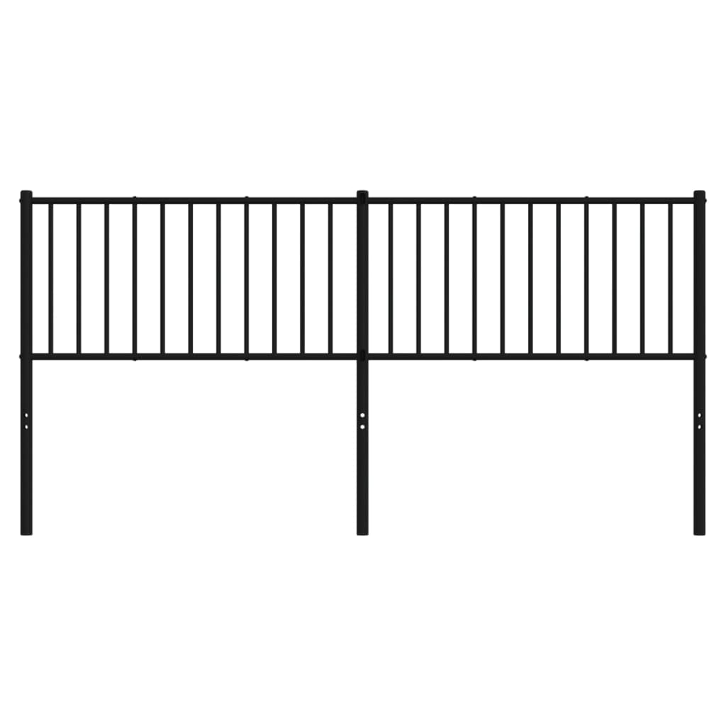 vidaXL Metal Replace Headboard Black 180 cm