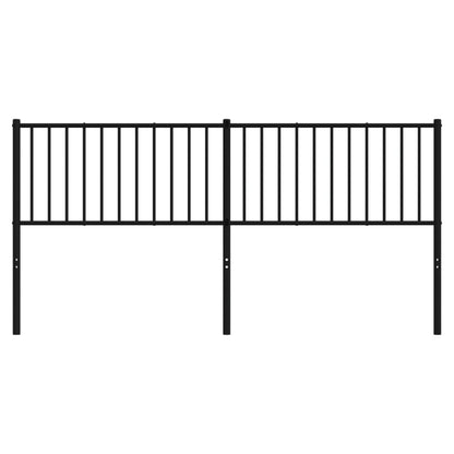 vidaXL Metal Replace Headboard Black 180 cm