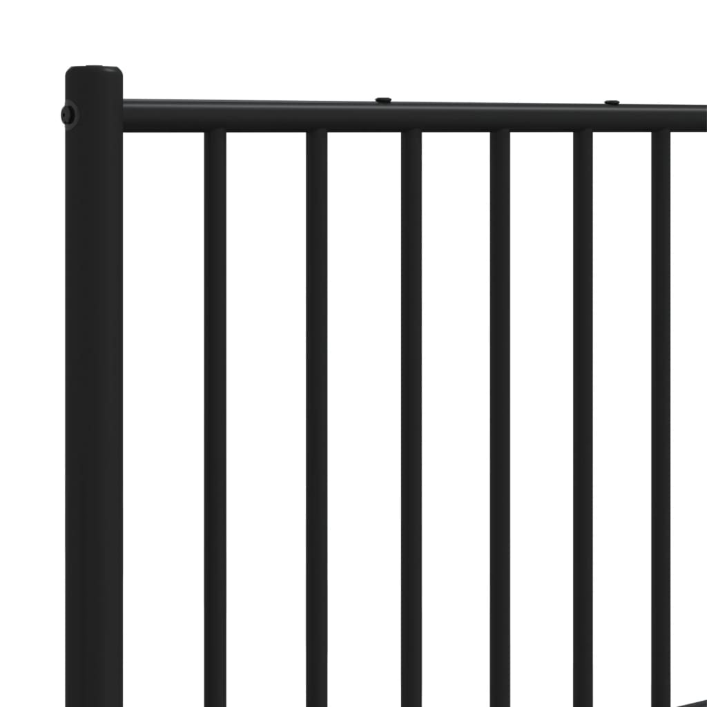 vidaXL Metal Replace Headboard Black 180 cm