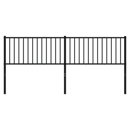 vidaXL Metal Replace Headboard Black 193 cm