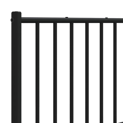 vidaXL Metal Replace Headboard Black 193 cm