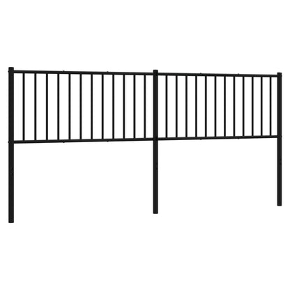 vidaXL Metal Replace Headboard Black 200 cm
