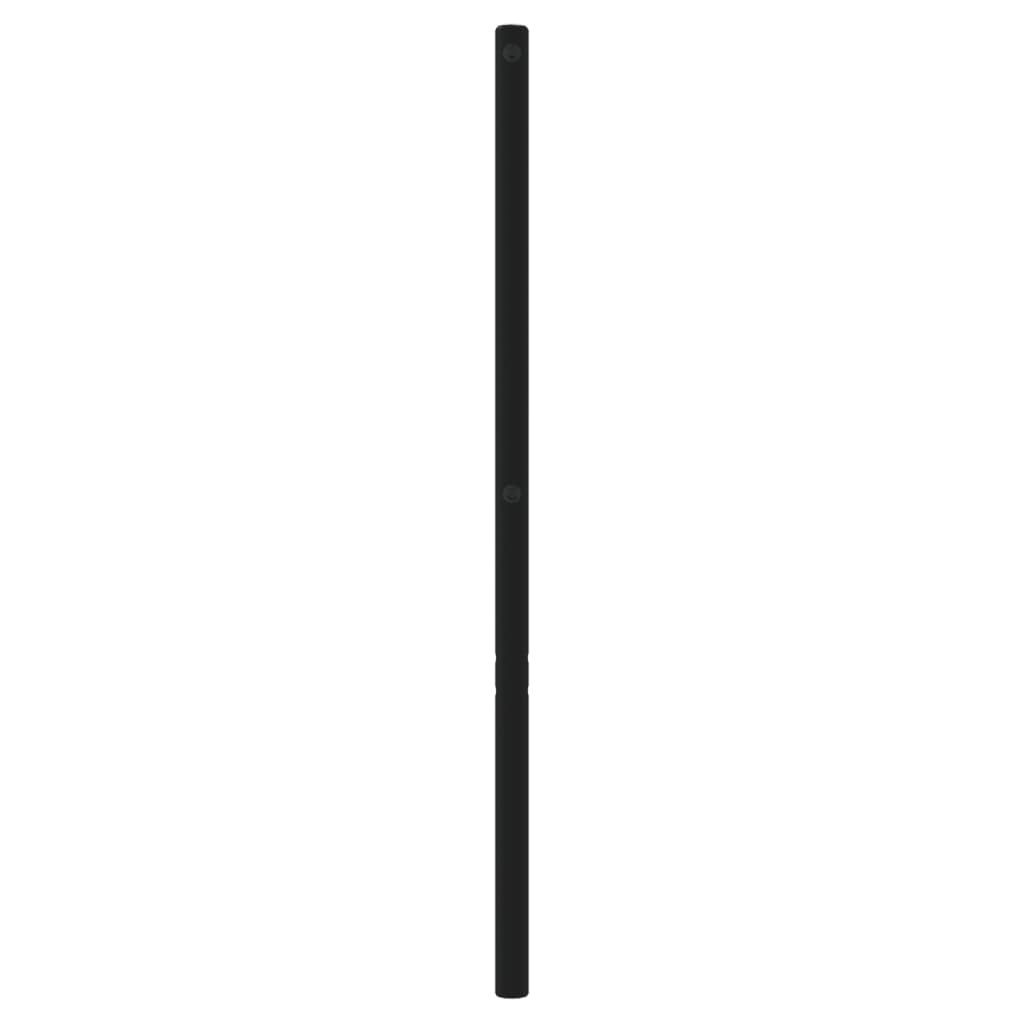 vidaXL Metal Replace Headboard Black 200 cm