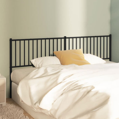 vidaXL Metal Replace Headboard Black 200 cm