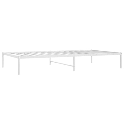 vidaXL Metal Bed Frame without Mattress White 75x190cm