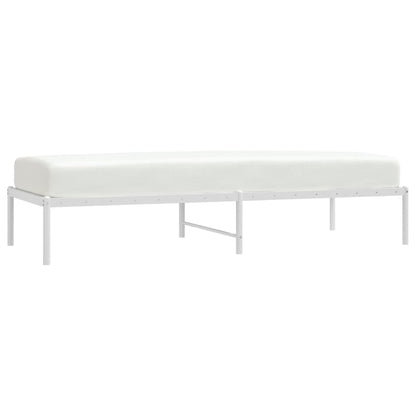 vidaXL Metal Bed Frame without Mattress White 75x190cm