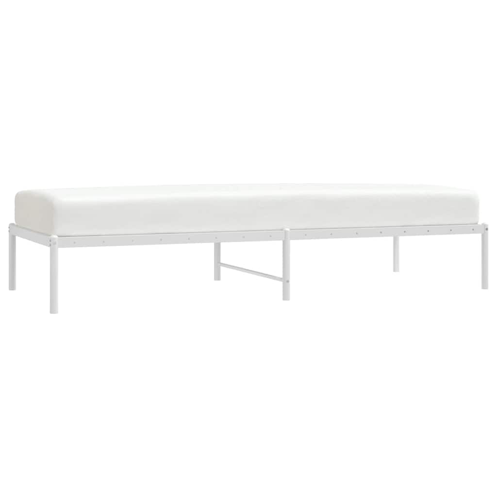 vidaXL Metal Bed Frame without Mattress White 80x200cm
