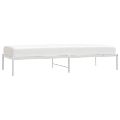 vidaXL Metal Bed Frame without Mattress White 80x200cm
