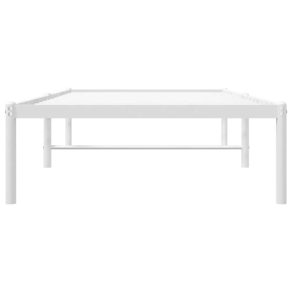 vidaXL Metal Bed Frame without Mattress White 80x200cm
