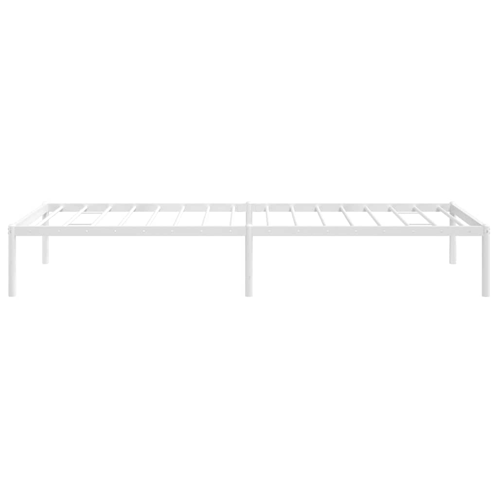 vidaXL Metal Bed Frame without Mattress White 80x200cm