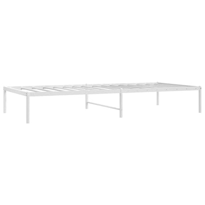 vidaXL Metal Bed Frame without Mattress White 90x200cm