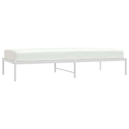 vidaXL Metal Bed Frame without Mattress White 90x200cm
