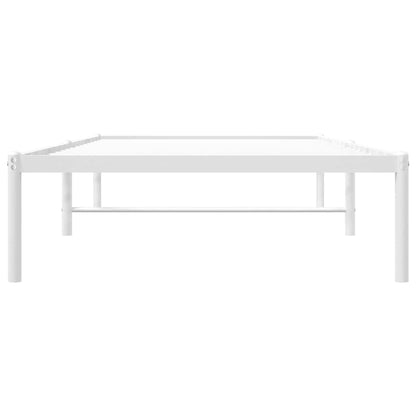 vidaXL Metal Bed Frame without Mattress White 90x200cm