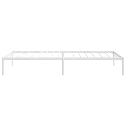 vidaXL Metal Bed Frame without Mattress White 90x200cm
