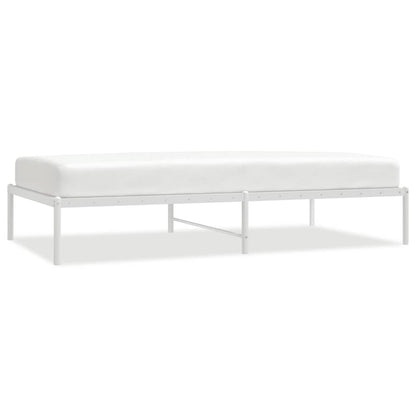 vidaXL Metal Bed Frame without Mattress White 100x190cm