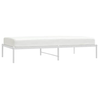 vidaXL Metal Bed Frame without Mattress White 100x190cm