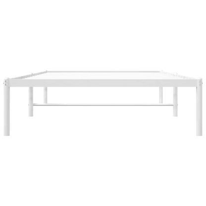 vidaXL Metal Bed Frame without Mattress White 100x190cm
