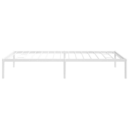vidaXL Metal Bed Frame without Mattress White 100x190cm