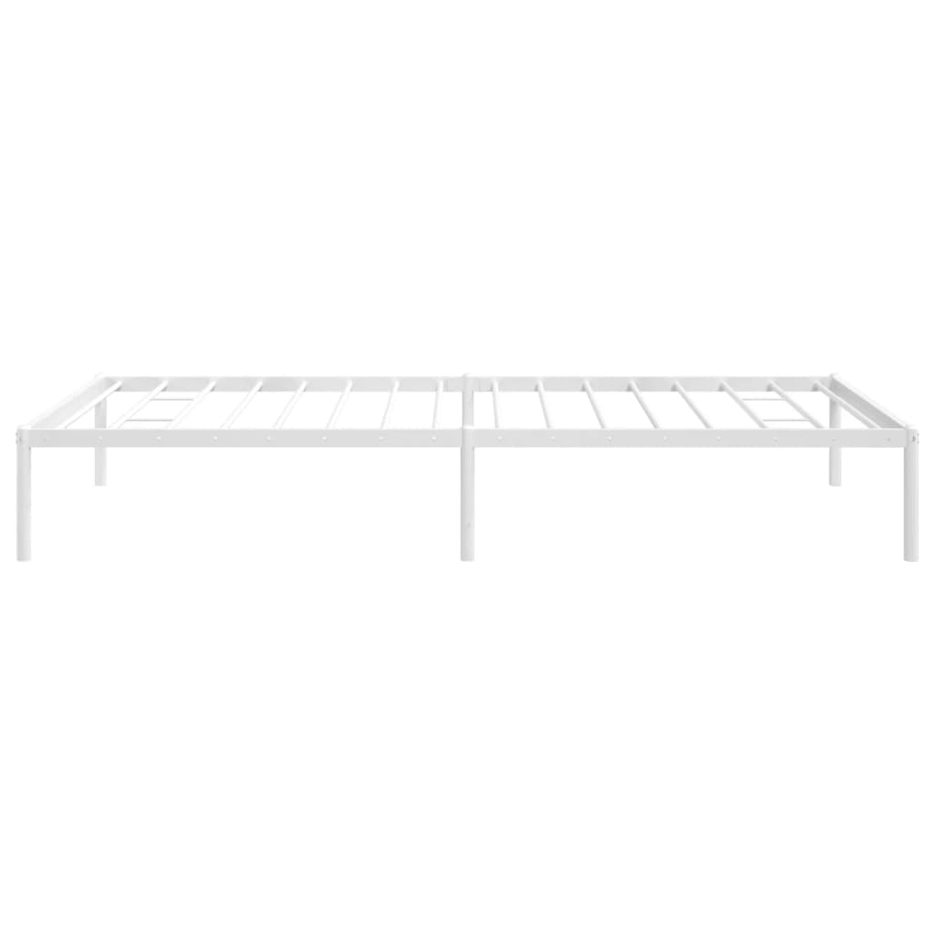 vidaXL Metal Bed Frame without Mattress White 100x200cm