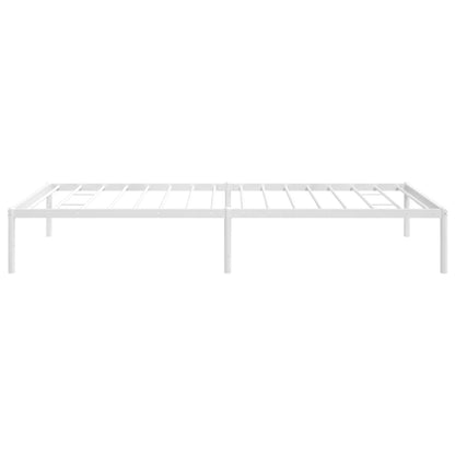 vidaXL Metal Bed Frame without Mattress White 100x200cm