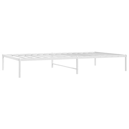 vidaXL Metal Bed Frame without Mattress White 107x203cm