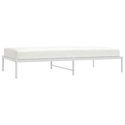 vidaXL Metal Bed Frame without Mattress White 107x203cm