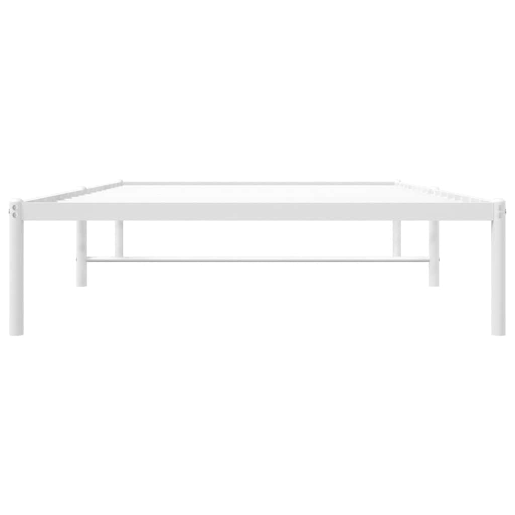 vidaXL Metal Bed Frame without Mattress White 107x203cm