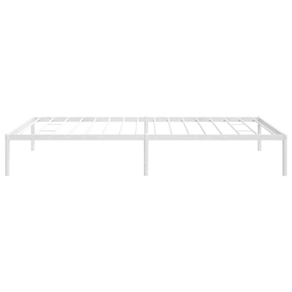 vidaXL Metal Bed Frame without Mattress White 107x203cm