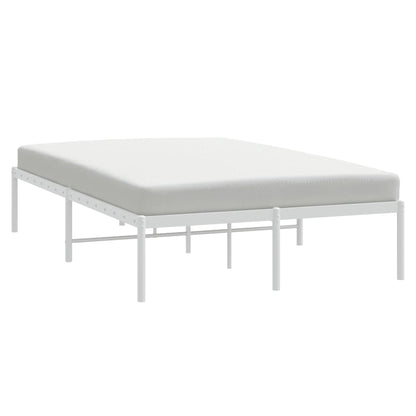 vidaXL Metal Bed Frame without Mattress White 120x190cm