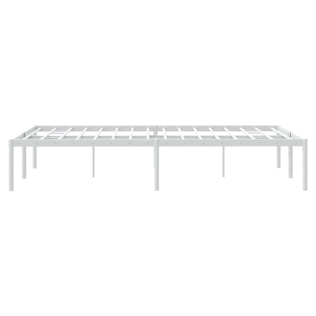vidaXL Metal Bed Frame without Mattress White 120x190cm