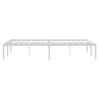 vidaXL Metal Bed Frame without Mattress White 120x190cm