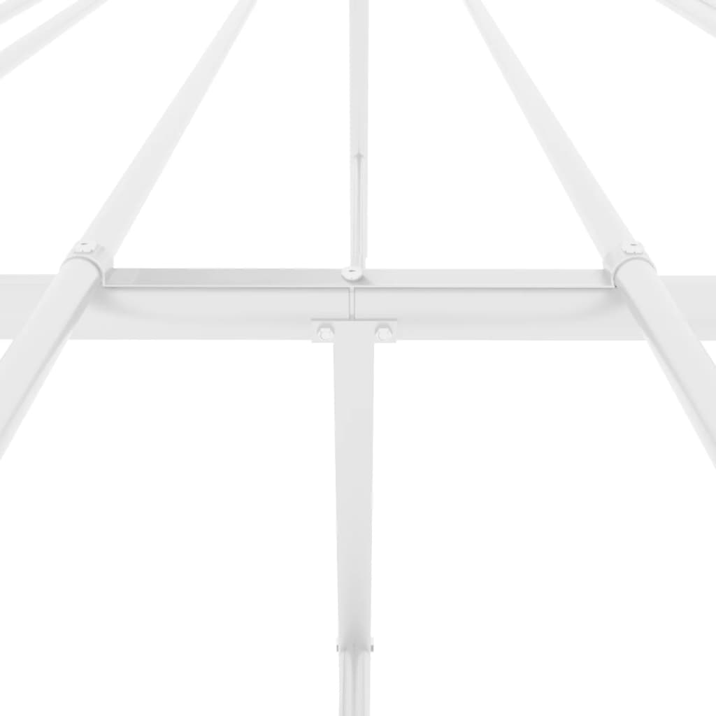 vidaXL Metal Bed Frame without Mattress White 120x190cm