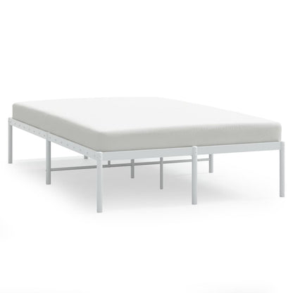 vidaXL Metal Bed Frame without Mattress White 120x200cm