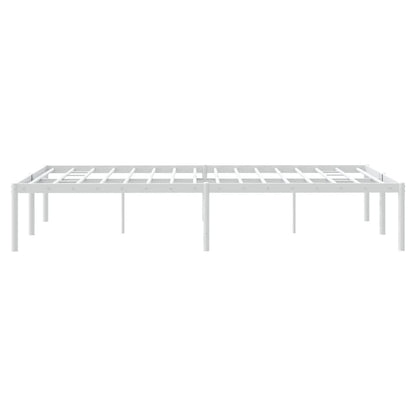 vidaXL Metal Bed Frame without Mattress White 120x200cm