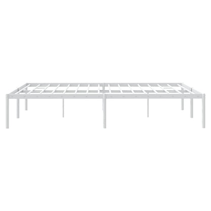 vidaXL Metal Bed Frame without Mattress White 140x190cm