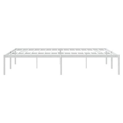 vidaXL Metal Bed Frame without Mattress White 140x200cm