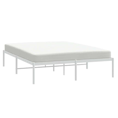 vidaXL Metal Bed Frame without Mattress White 150x200cm
